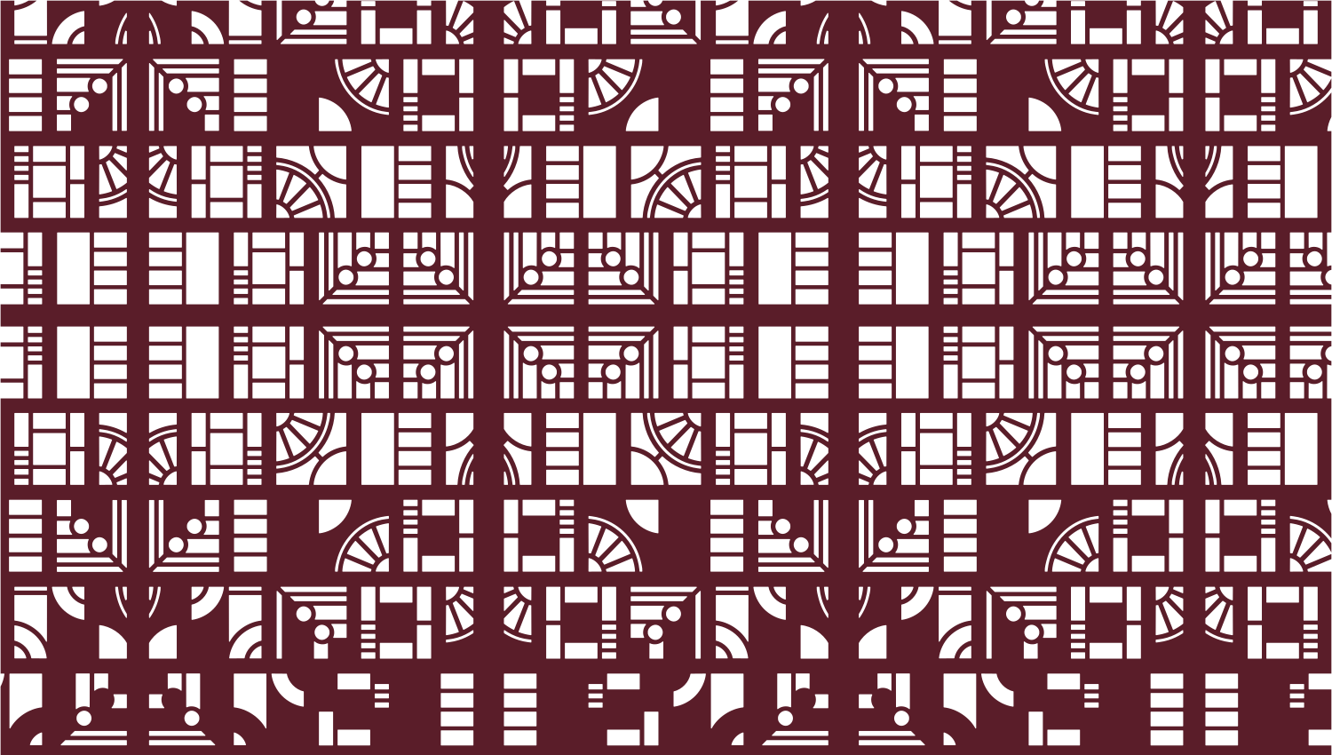 Parasoleil™ Metropolis© pattern displayed with a burgundy color overlay